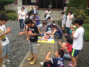 川口アイシンク少年サッカー小学生二年生三年生四年生/スイカ割り