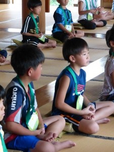 川口アイシンク少年サッカー小学生二年生三年生四年生/こども座禅会