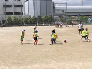 U-7芝第二グランド試合上手くなる自分たちで考えるチーム鳩ヶ谷Jリーグリーガープロ川口市アイシンク新郷南安行東慈林神根小学校小学生一二三四五六年幼児少年サッカークラブチーム